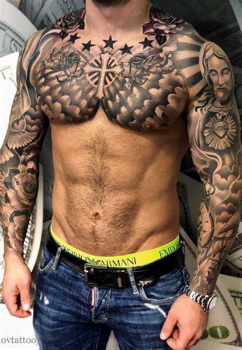 diseos tatuajes en el pecho para hombres|68 Tatuajes en el pecho: Galería de diseños